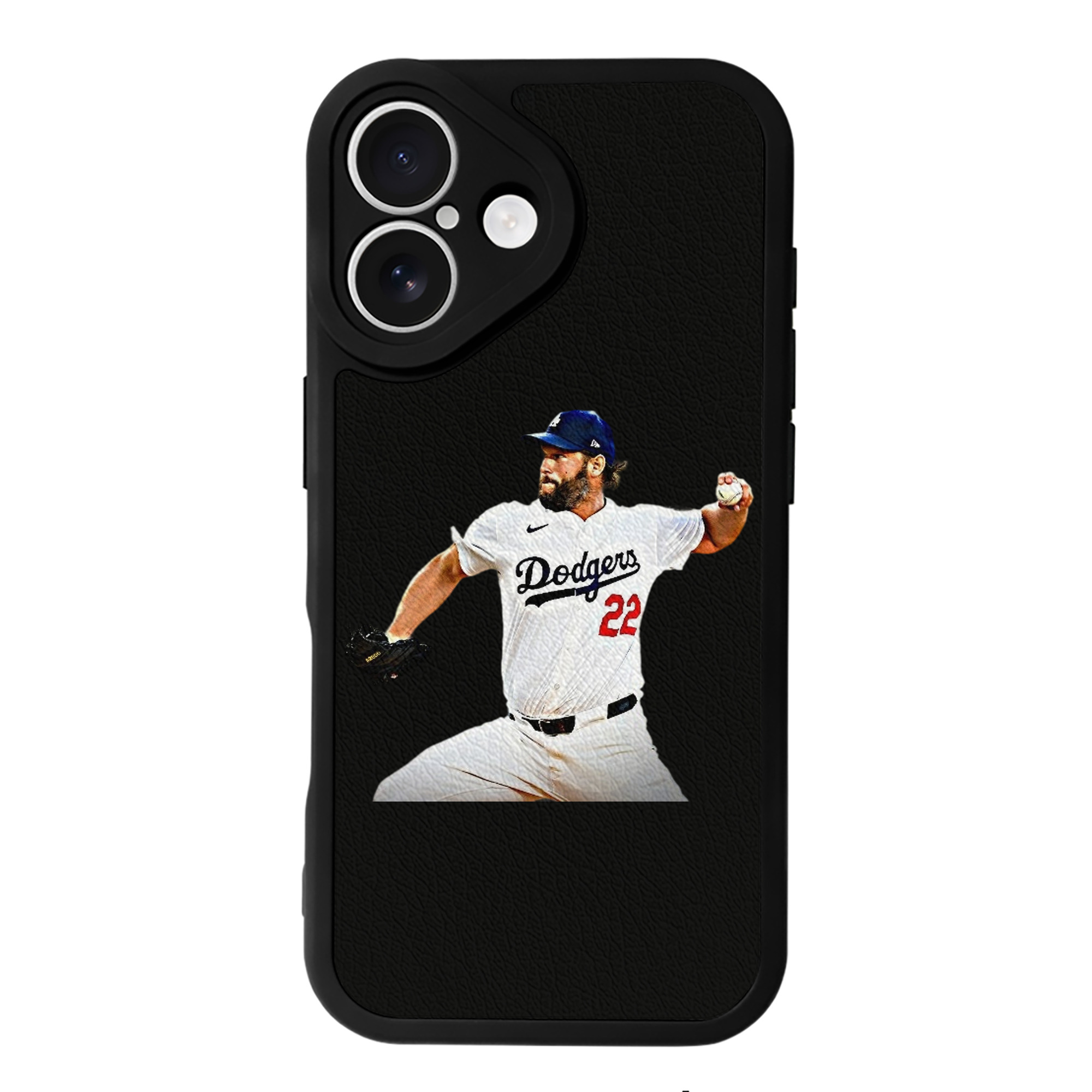 Clayton Kershaw  9 IPhone 16 Silicone Leather Case – UV Print, Lambskin Texture – Perfect Fit, Wireless Charging Compatible, Scratch Resistant, Precise Cutouts – Stylish Protection For IPhone 16